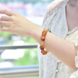 Alxa Gobi Stone Bracelet with Shape Beads Lucky Charm Jewelry