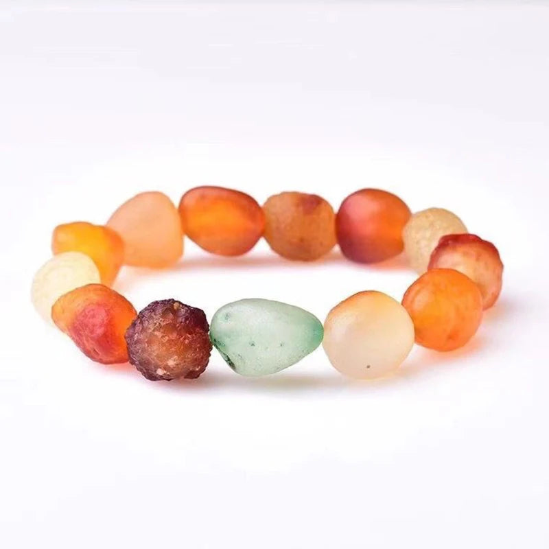 Alxa Gobi Stone Bracelet with Shape Beads Lucky Charm Jewelry