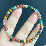 Alxa Multicolor Stone Bracelet Small Square Sugar Lucky Women Girl Jewelry