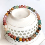 Alxa Multicolor Stone Bracelet Small Square Sugar Lucky Women Girl Jewelry