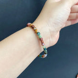 Alxa Multicolor Stone Bracelet Small Square Sugar Lucky Women Girl Jewelry