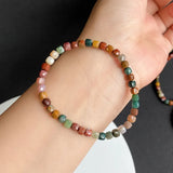 Alxa Multicolor Stone Bracelet Small Square Sugar Lucky Women Girl Jewelry
