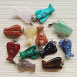 Angel Natural Stone Pendant 12pc Small Wing Charm Necklaces Pendants
