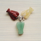 Angel Natural Stone Pendant 12pc Small Wing Charm Necklaces Pendants