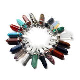 Hexagon Healing Crystal Stone Mixed Charms for Necklaces Making