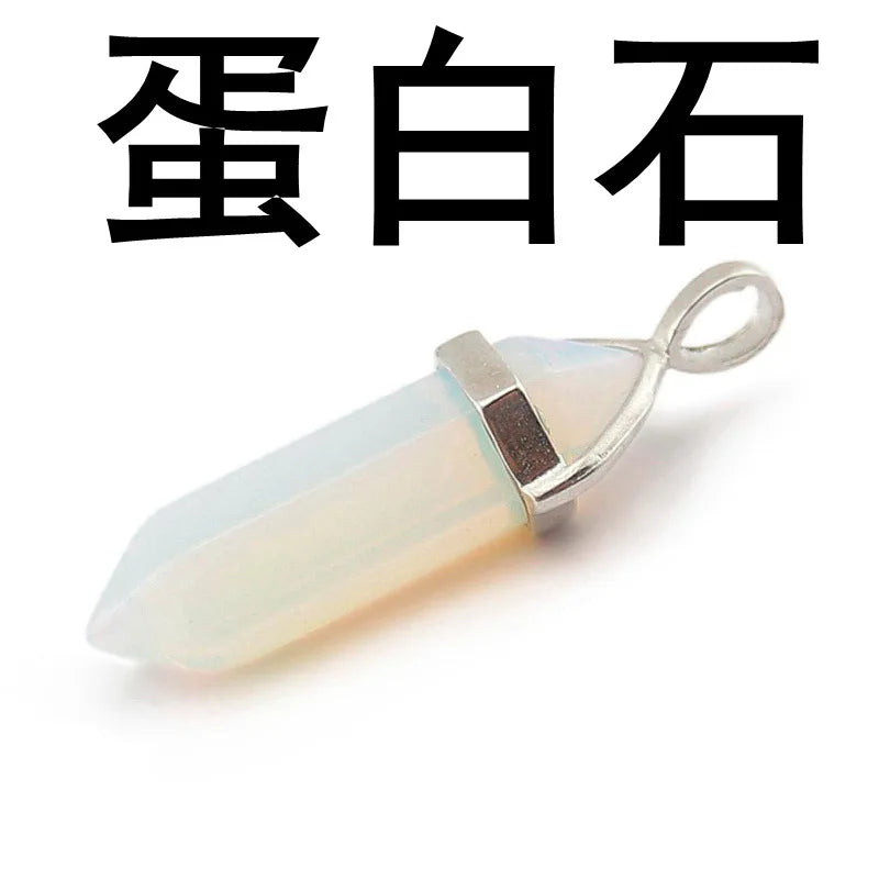 Hexagon Healing Crystal Stone Mixed Charms for Necklaces Making