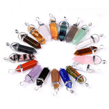 Hexagon Healing Crystal Stone Mixed Charms for Necklaces Making
