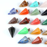 Natural Stone Mixed Pendulum Pillar Charms Chakra Pendants DIY Necklaces