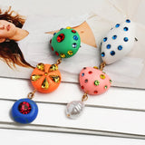Acrylic Asymmetrical Dangle Earrings for Women