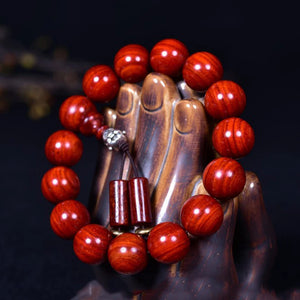 Red Sandalwood Buddha Round Beads Hand String Jewelry