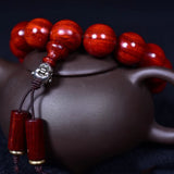 Red Sandalwood Buddha Round Beads Hand String Jewelry