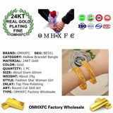 European Woman Bride Phoenix FU 24KT Bracelet Bangle