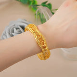 European Woman Bride Phoenix FU 24KT Bracelet Bangle