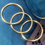 European Fine Hot Woman Girl Bride Mother Party Twist 24KT Bracelet Bangle