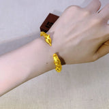 European Fox 24KT Open Bracelet Bangle for Bride Mother Party Birthday Wedding