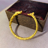 European Fox 24KT Open Bracelet Bangle for Bride Mother Party Birthday Wedding