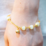 European Fine Woman Bell Jade Beads Bracelet