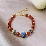 European Vintage Flower 24KT Bracelet for Women