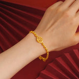 Vintage Buddha 24KT Bracelet European Woman Girl Bride Mother Party Gift