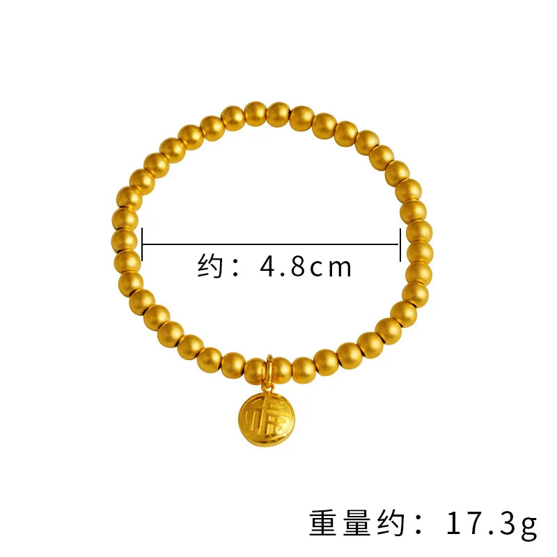 Vintage FU Beads 24KT Bracelet for European Fine Woman