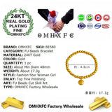 Vintage FU Beads 24KT Bracelet for European Fine Woman
