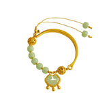 Vintage Bell RUYI 24KT Bracelet European Fine Woman Girl Bride Party Gift