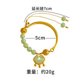Vintage Bell RUYI 24KT Bracelet European Fine Woman Girl Bride Party Gift