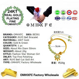 Vintage Bell RUYI 24KT Bracelet European Fine Woman Girl Bride Party Gift