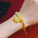 Vintage Bell RUYI 24KT Bracelet European Fine Woman Girl Bride Party Gift
