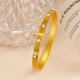 European Fine Zircon Bracelet Bangle 24KT 58mm