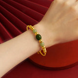Vintage Beads 24KT Bracelet Bangle European Woman Girl Bride Mother Party