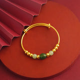 Vintage Beads 24KT Bracelet Bangle European Woman Girl Bride Mother Party