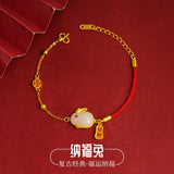 European Fine Woman Bride Mother Red Bracelet