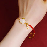 European Fine Woman Bride Mother Red Bracelet
