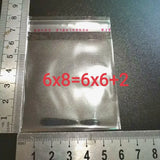 1000Pcs Transparent Self-Adhesive Small OPP Poly Bags
