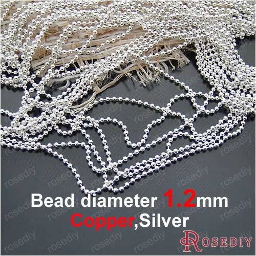 Silver Copper Ball Chains 5 Meter Accessories