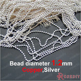 Silver Copper Ball Chains 5 Meter Accessories