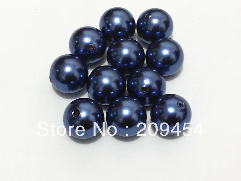 Dark Chunky Round Pearl Acrylic Beads 20mm 100pcs/lot