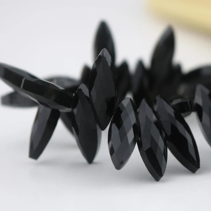 50pcs 7x22mm Oval Marquise Crystal Glass Beads Pendant Charm