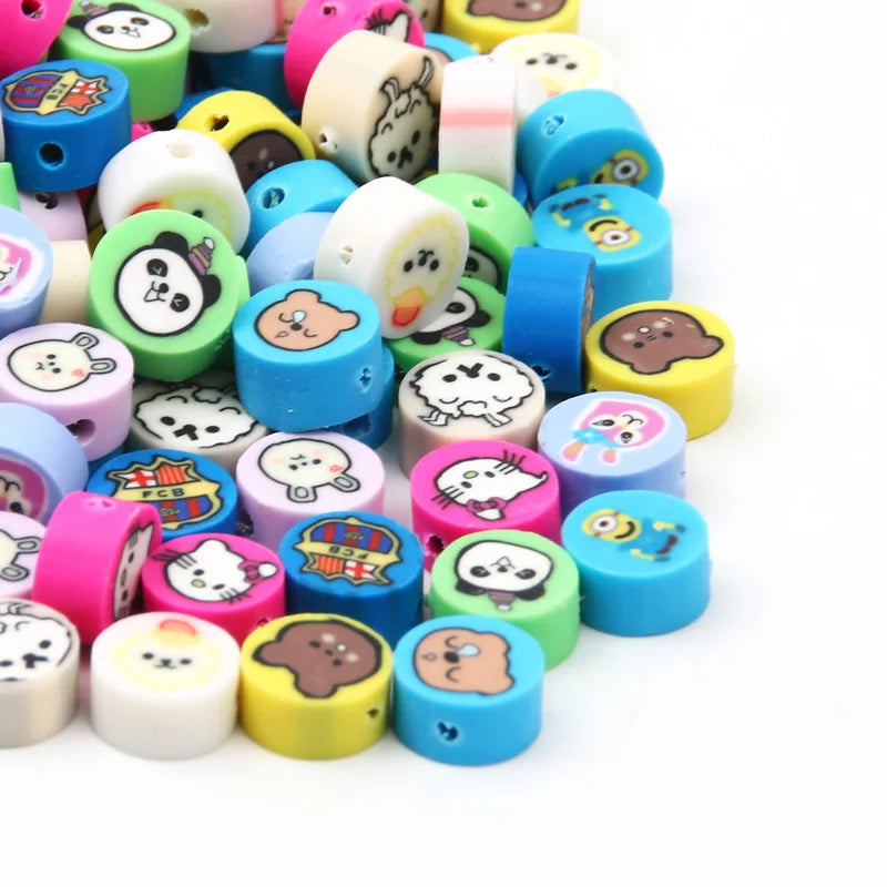 Polymer Clay Spacer Beads for Jewelry Making DIY Keychain