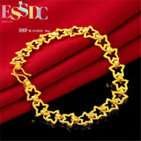 Copper Stars Chain Bracelet Bride Wedding Jewelry