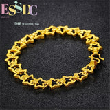 Copper Stars Chain Bracelet Bride Wedding Jewelry