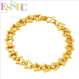 Copper Stars Chain Bracelet Bride Wedding Jewelry
