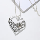 Bee Honeycomb Pendant Necklace Unique Jewelry Gift