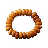 Hand-polished Beeswax Amber Bracelet for Men and Women