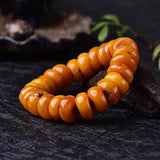 Hand-polished Beeswax Amber Bracelet for Men and Women