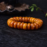 Hand-polished Beeswax Amber Bracelet for Men and Women