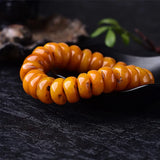 Hand-polished Beeswax Amber Bracelet for Men and Women