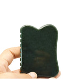 Dark Green Nephrite Gua Sha Stone Board for Body Massage