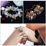 10 Colors Crystal Round Glass Beads Faceted Loose Beads in Container Box